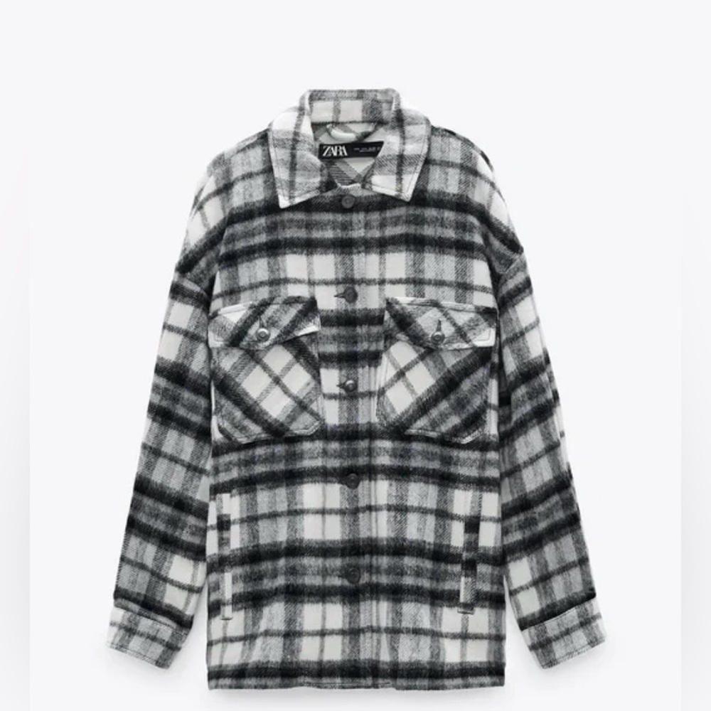 Zara wool blend over shirt